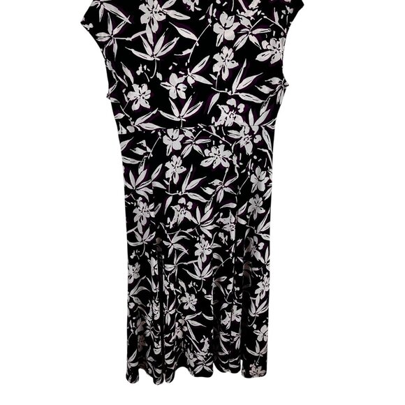 Chaps Size L Womens Floral Maxi Dress  Navy & Purple & White - Picture 14 of 16
